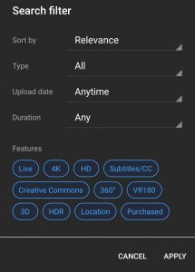YOUTUBE SEARCH FILTER FOR VIDEO , cc0, creative commons search filter,